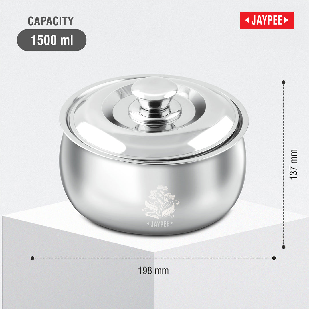 Jaypee Steelia Steel Insulated Casserole - 1500 ml