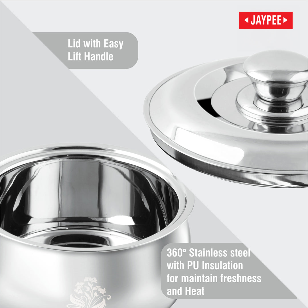 Jaypee Steelia Steel Insulated Casserole - 1500 ml