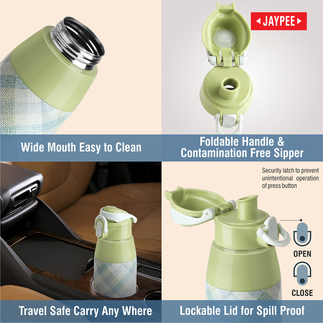 Jaypee Truwater Insulated Water Bottle - N.Green