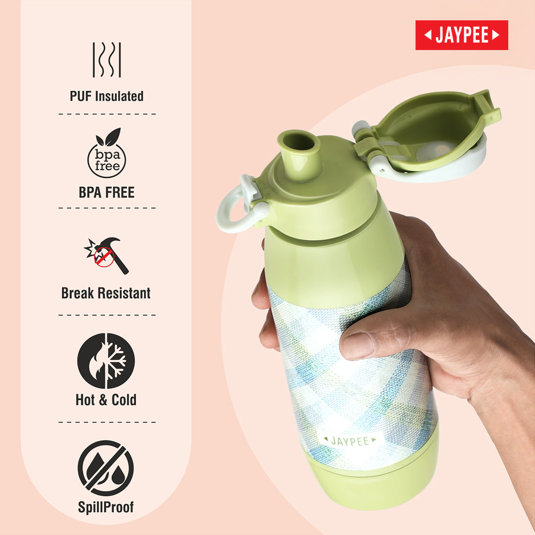 Jaypee Truwater Insulated Water Bottle - N.Green