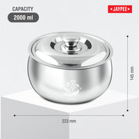 Jaypee Steelia Steel Insulated Casserole - 2000 ml