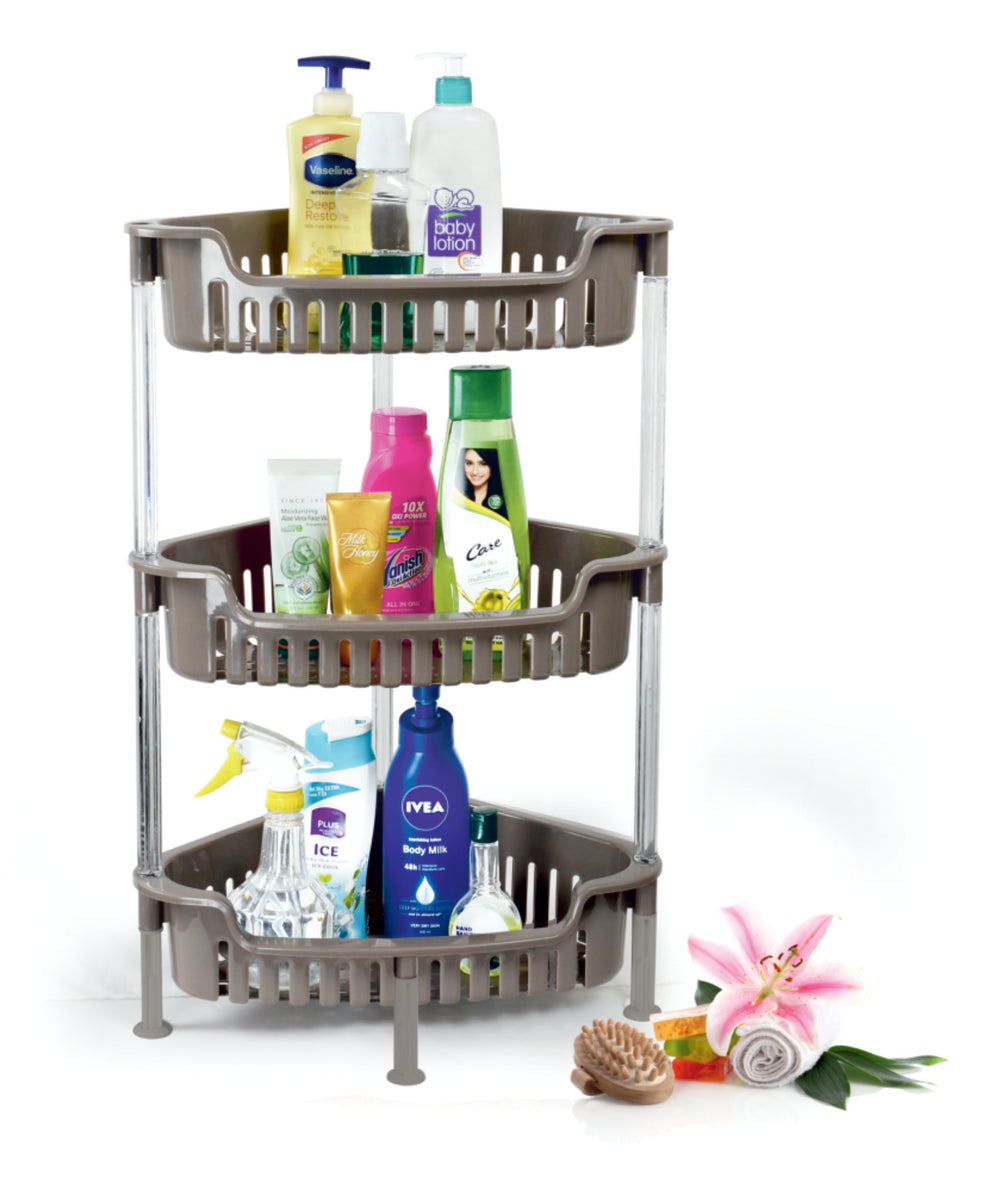 Jaypee Corner Queen 3 Racks - Swiss Coffee
