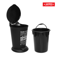 Jaypee Bits Bin Pedal Dustbin With Lid For Home, Kitchen & Office, 4 Ltr Black