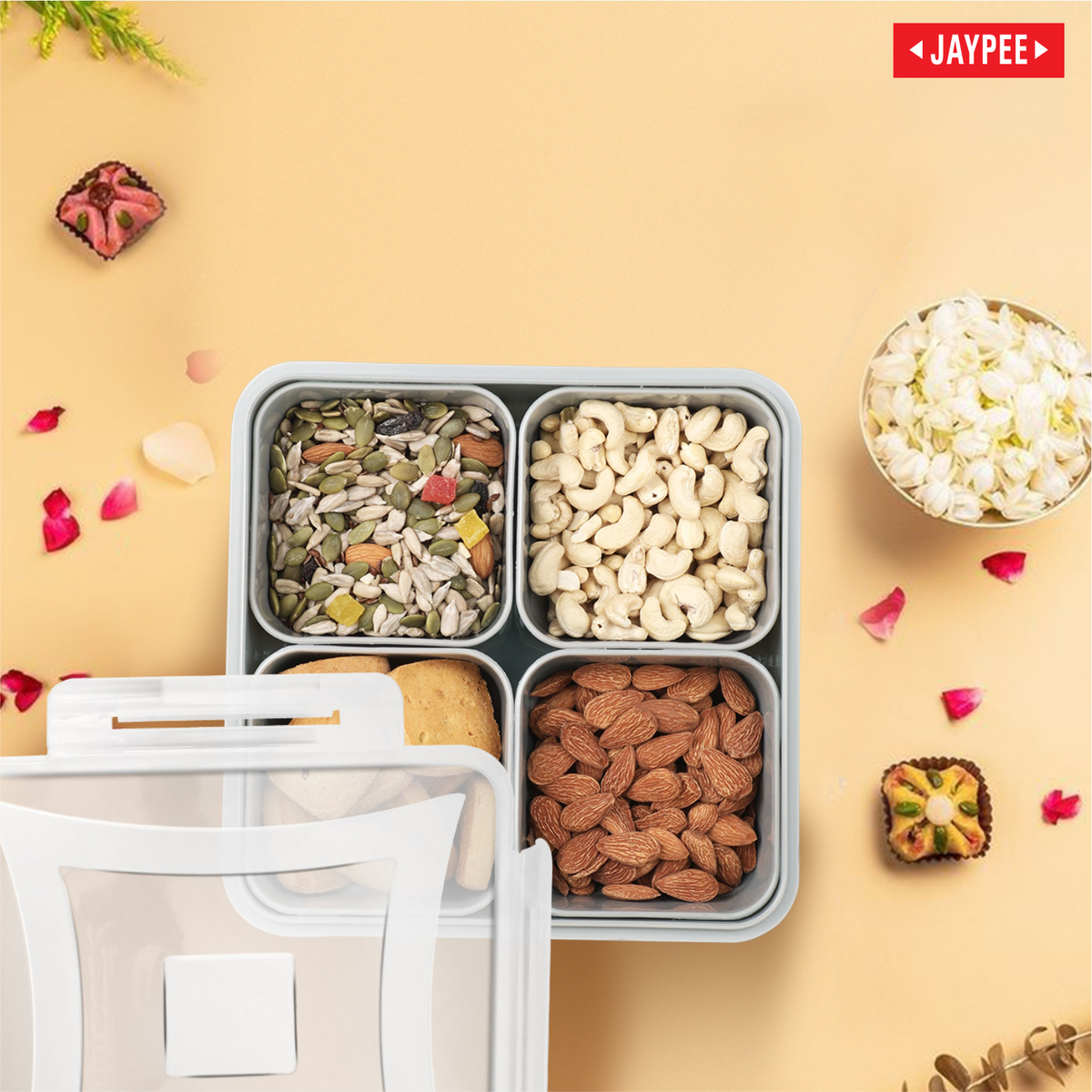 Jaypee Nutrix Munchies Server 4 Airtight Container Set
