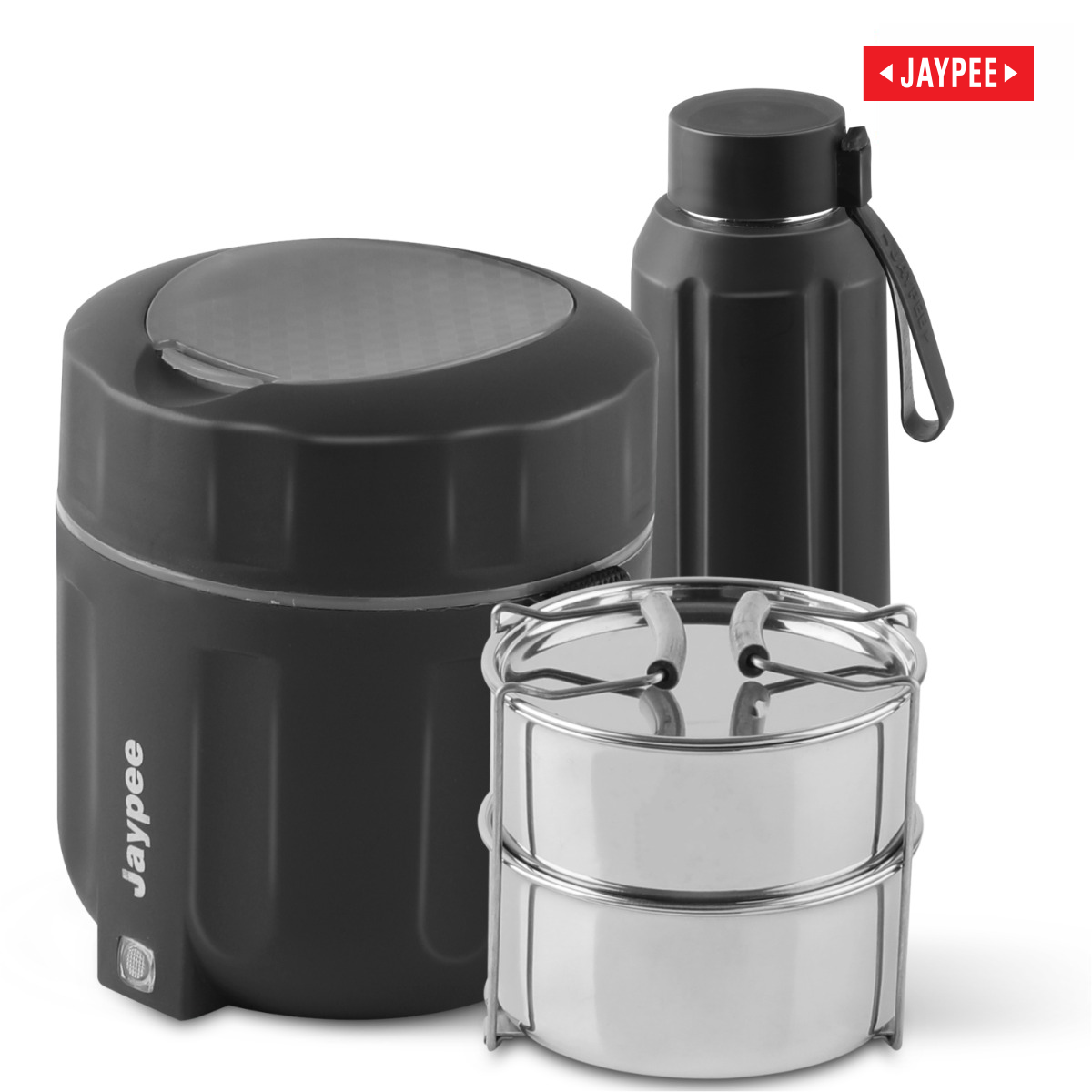 Jaypee Etosip Stainless Steel Electric Lunch Box With Pu Insulated Steel Bottle