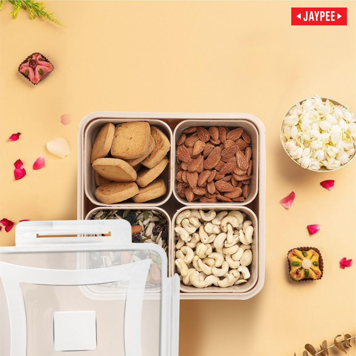 Jaypee Nutrix Munchies Server 4 Airtight Container Set