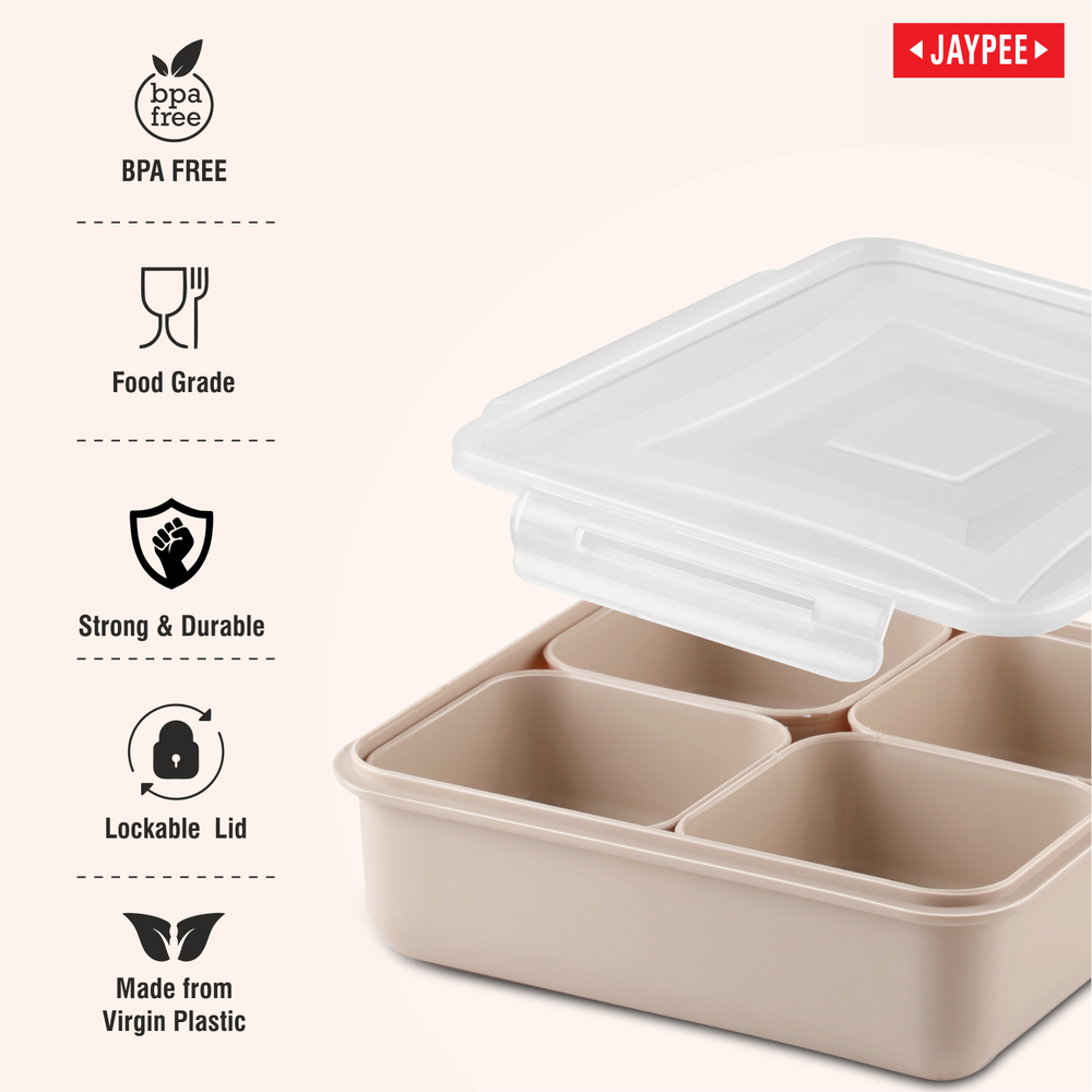 Jaypee Nutrix Munchies Server 4 Airtight Container Set