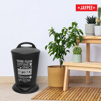 Jaypee Bits Bin Pedal Dustbin With Lid For Home, Kitchen & Office, 4 Ltr Black
