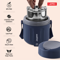 Jaypee Etosip Stainless Steel Electric Lunch Box With Pu Insulated Steel Bottle