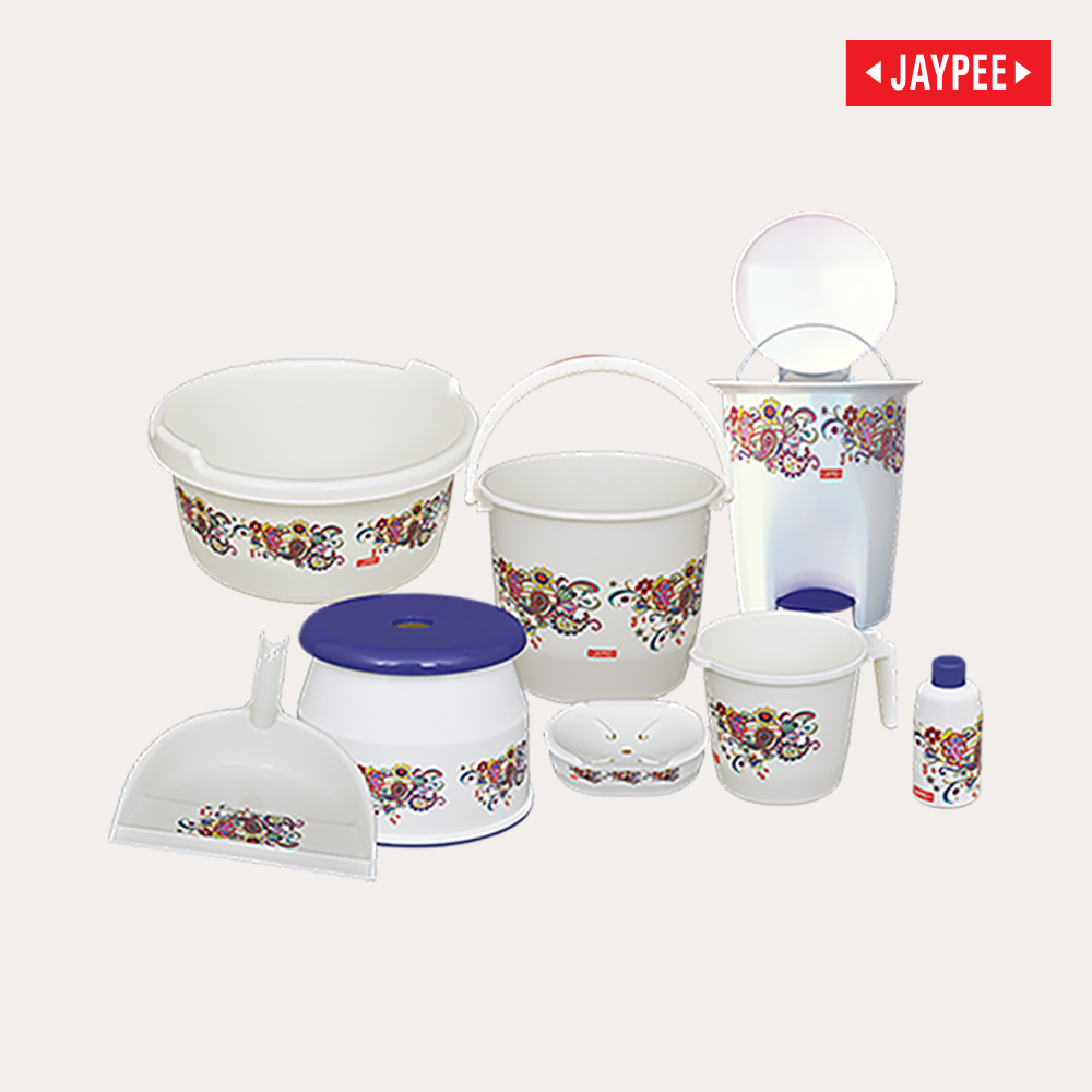 Jaypee Bathroom Set 8 Pcs Small With Garbage Bin