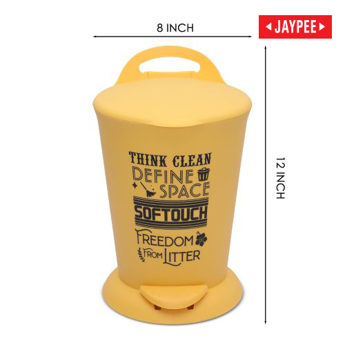 Jaypee Bits Bin Pedal Dustbin With Lid For Home, Kitchen & Office, 4 Ltr Black