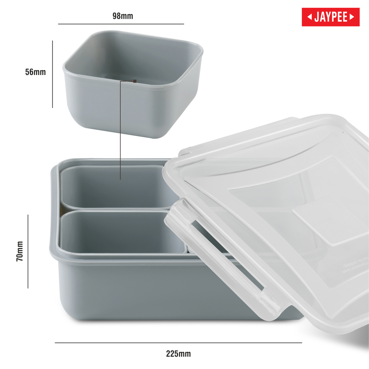 Jaypee Nutrix Munchies Server 4 Airtight Container Set