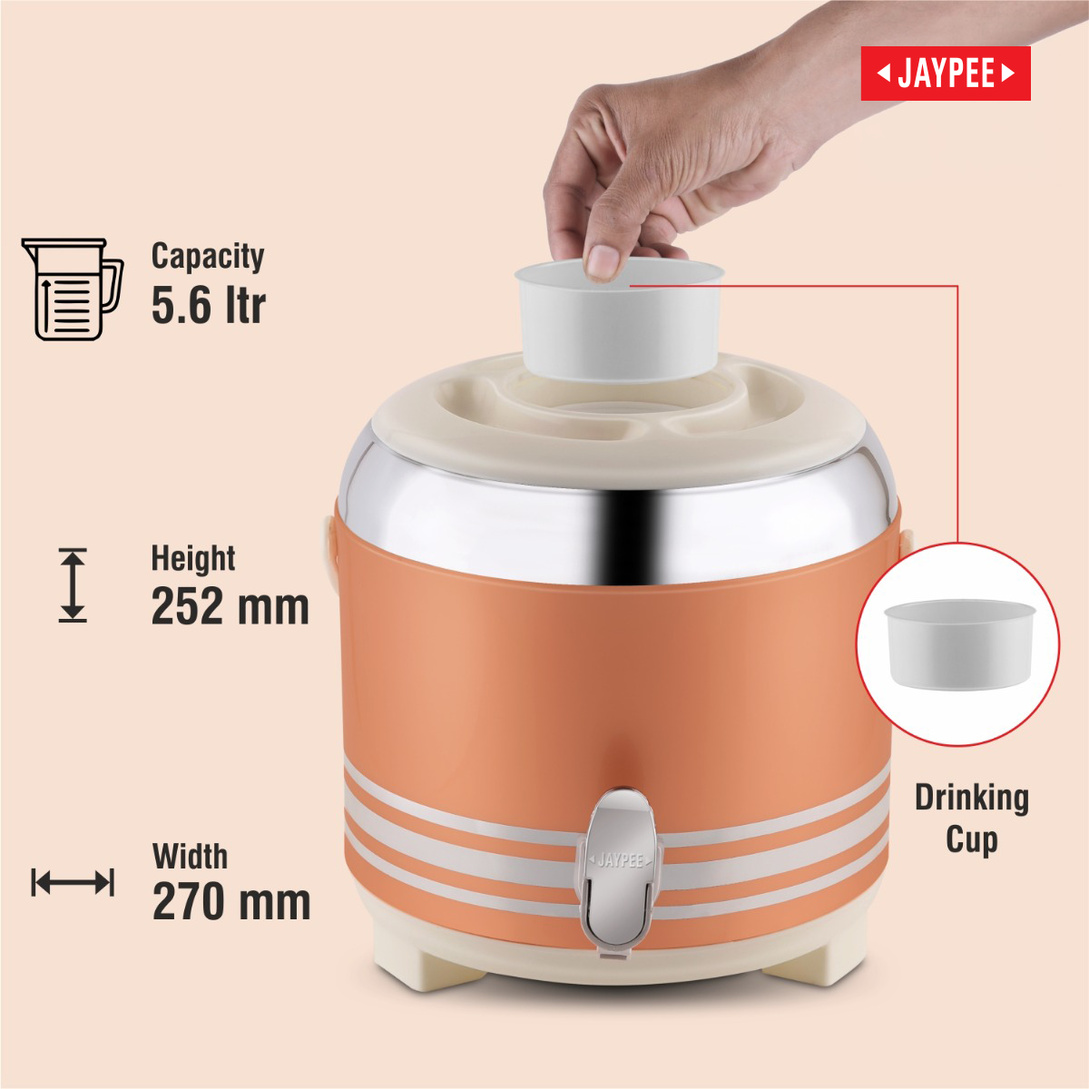 Jaypee Insulated Water Jug Mr. Cool Ultra 5.6l