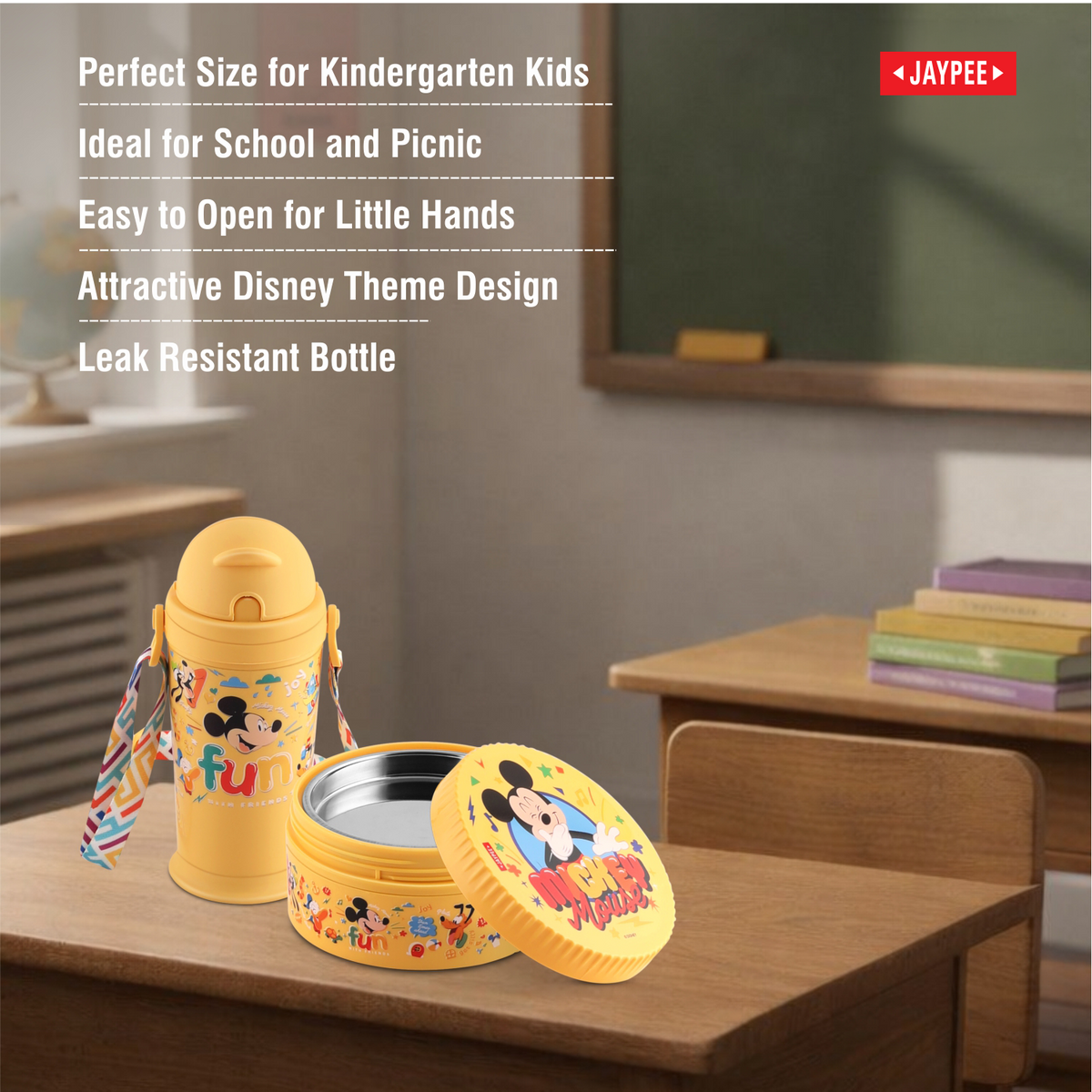 Jaypee First Step Combo Insulated Lunch Box 370ml & Sipper Water Bottle 275ml