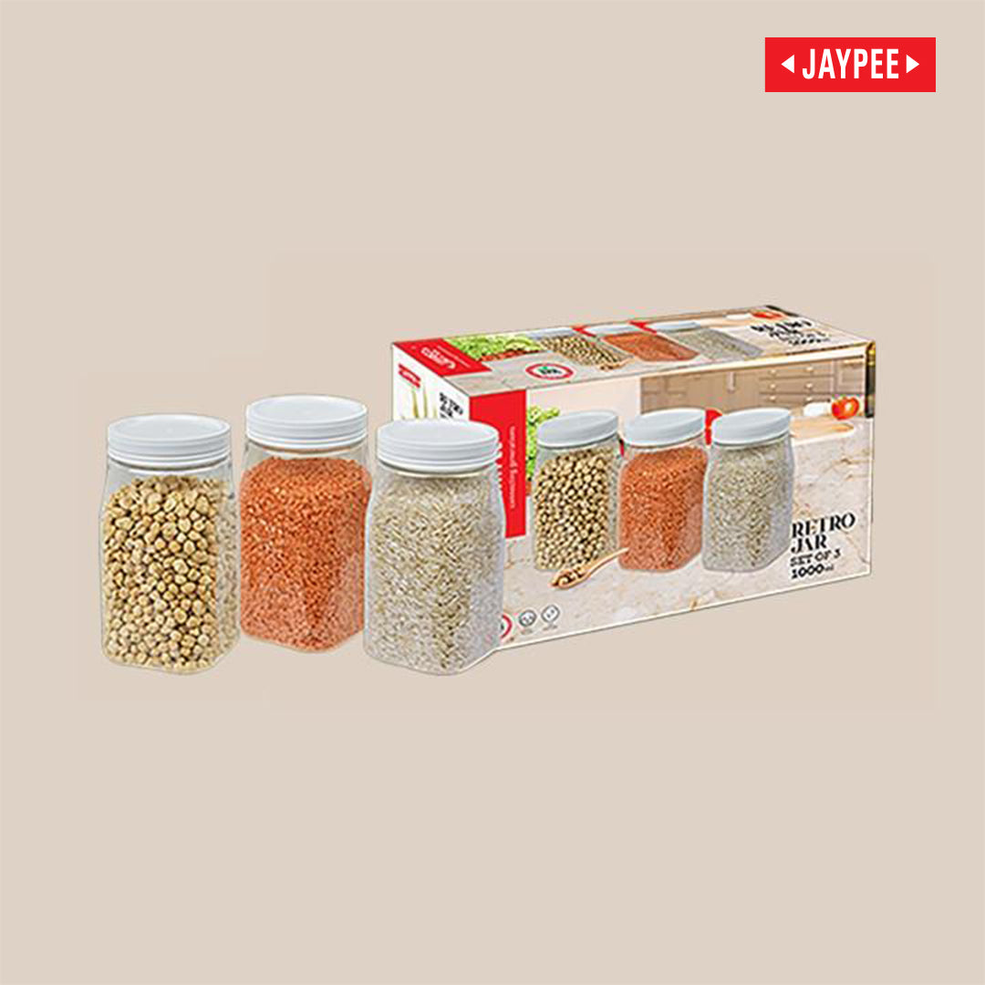 Jaypee Retro Jar Set Of 3 (1000 Ml + 1000 Ml +1000ml)