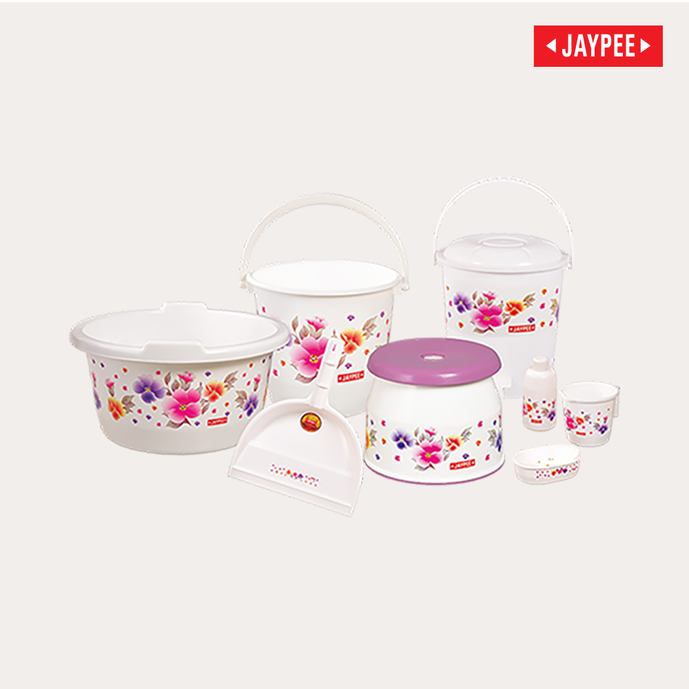 Jaypee Bathroom Set 8 Pcs Large With Swachh King