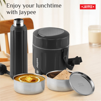 Jaypee Etosip Stainless Steel Electric Lunch Box With Pu Insulated Steel Bottle