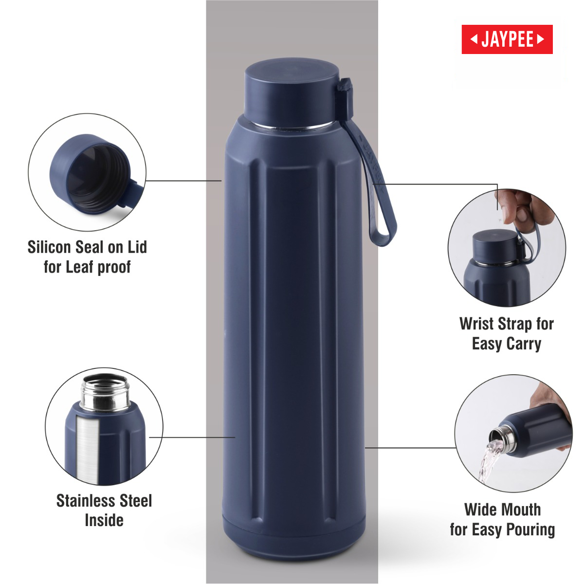 Jaypee Etosip Stainless Steel Electric Lunch Box With Pu Insulated Steel Bottle