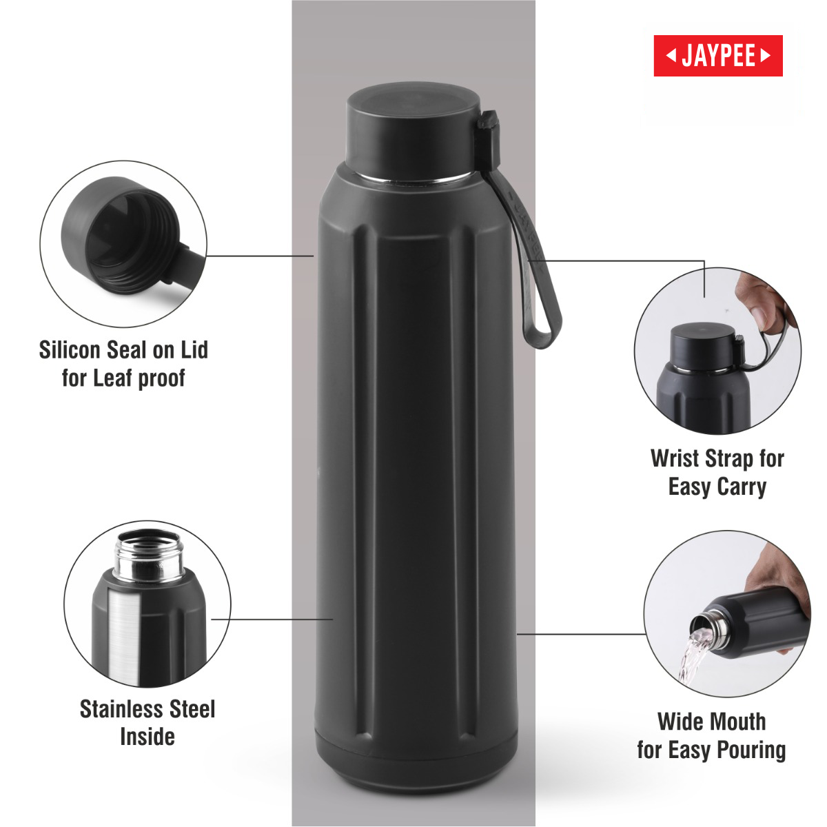 Jaypee Etosip Stainless Steel Electric Lunch Box With Pu Insulated Steel Bottle