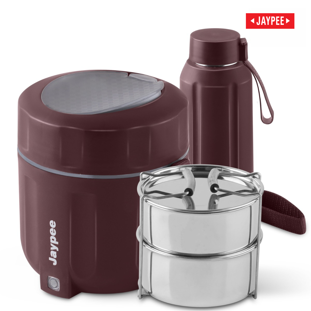 Jaypee Etosip Stainless Steel Electric Lunch Box With Pu Insulated Steel Bottle