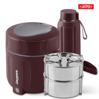 Jaypee Etosip Stainless Steel Electric Lunch Box With Pu Insulated Steel Bottle