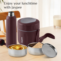 Jaypee Etosip Stainless Steel Electric Lunch Box With Pu Insulated Steel Bottle