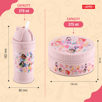 Jaypee First Step Combo Insulated Lunch Box 370ml & Sipper Water Bottle 275ml