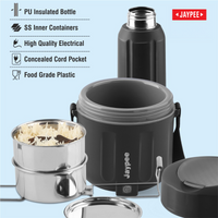 Jaypee Etosip Stainless Steel Electric Lunch Box With Pu Insulated Steel Bottle