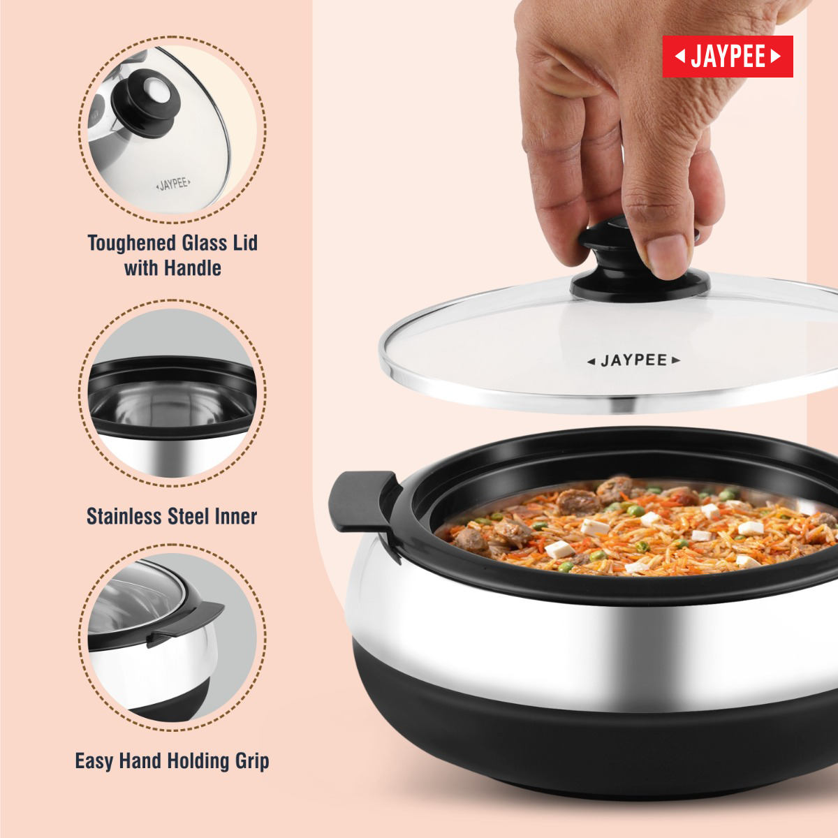 Jaypee Glasserol Insulated Casserole