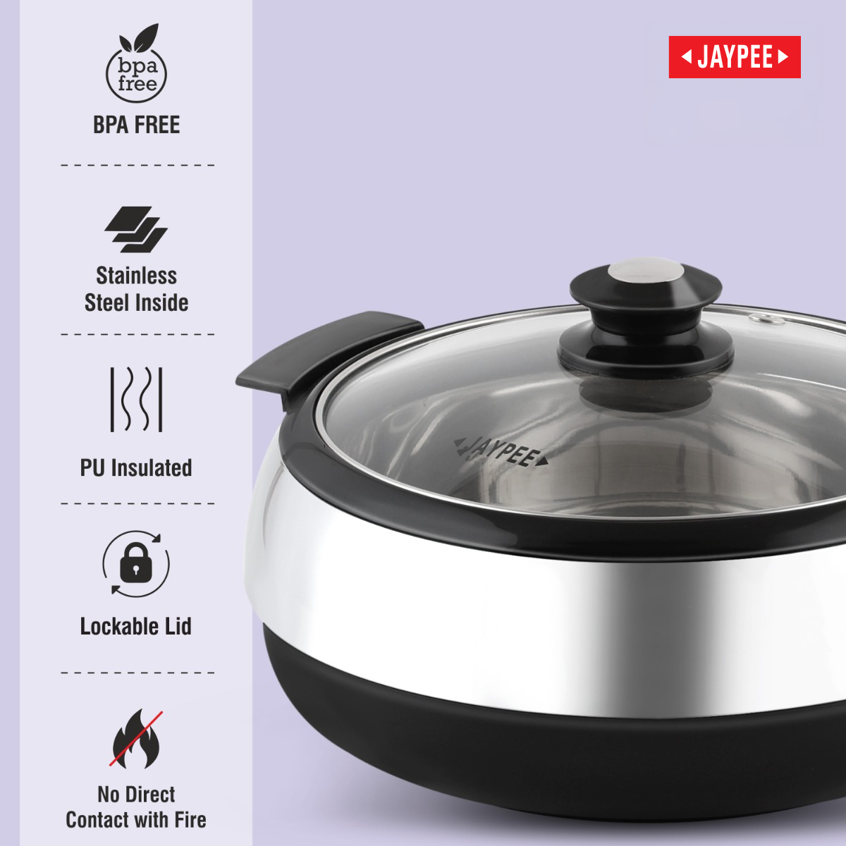 Jaypee Glasserol Insulated Casserole
