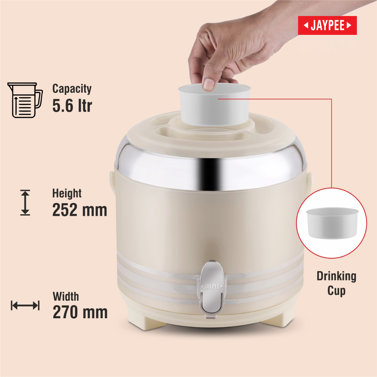 Jaypee Insulated Water Jug Mr. Cool Ultra 5.6l