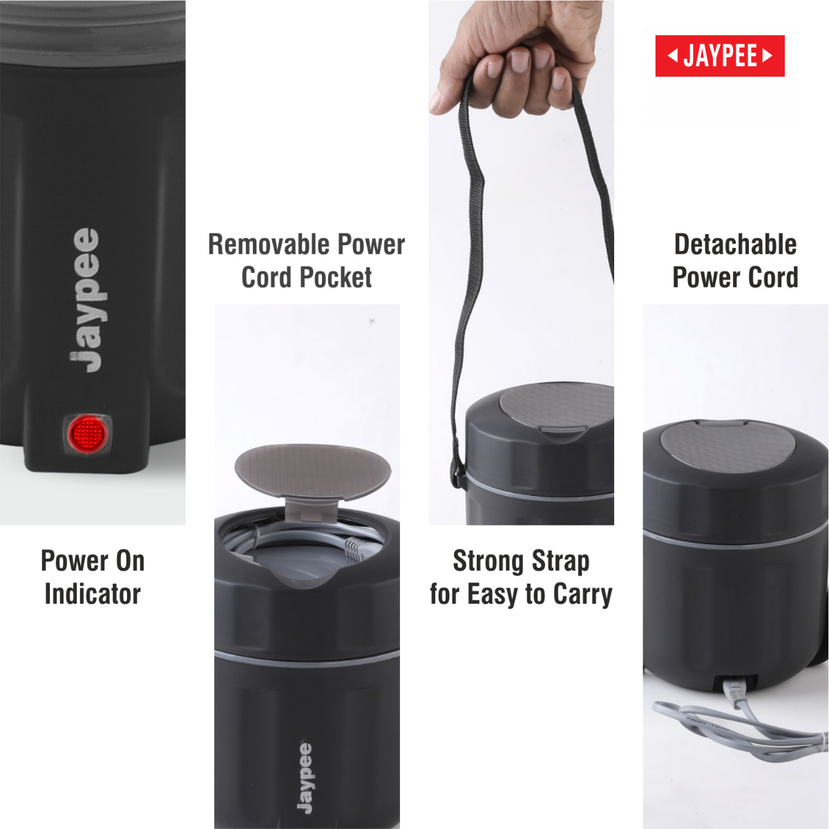 Jaypee Etosip Stainless Steel Electric Lunch Box With Pu Insulated Steel Bottle