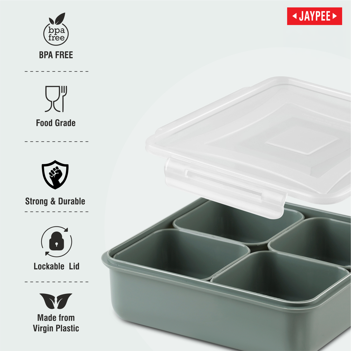 Jaypee Nutrix Munchies Server 4 Airtight Container Set