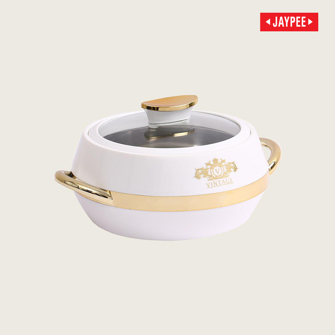 Jaypee Vintage Insulated Casserole 1500ml - White (gold trim) gallery